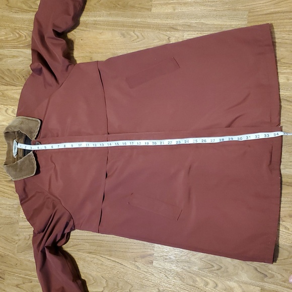 London Fog Wool Lined Chore Jacket Barn Jacket VTG Womens 10 Brick Red Corduroy - Picture 9 of 15